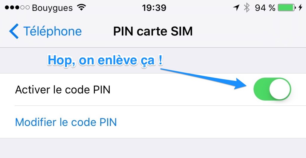 iPhone PIN SIM