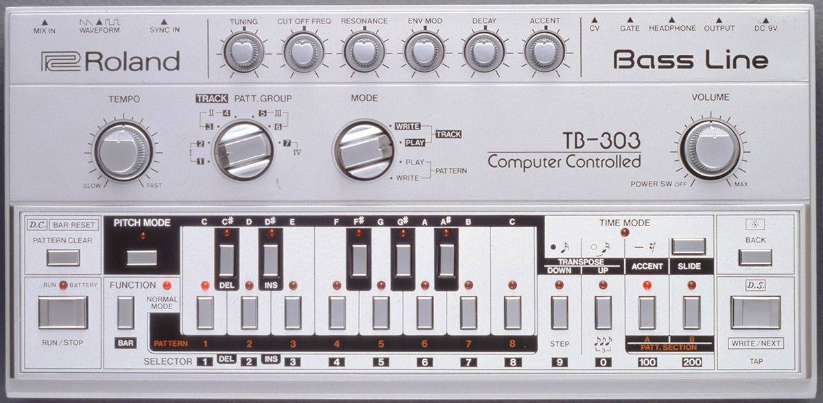 La TB-303 de Roland, objet iconique et indissociable de l'histoire de la musique électronique.