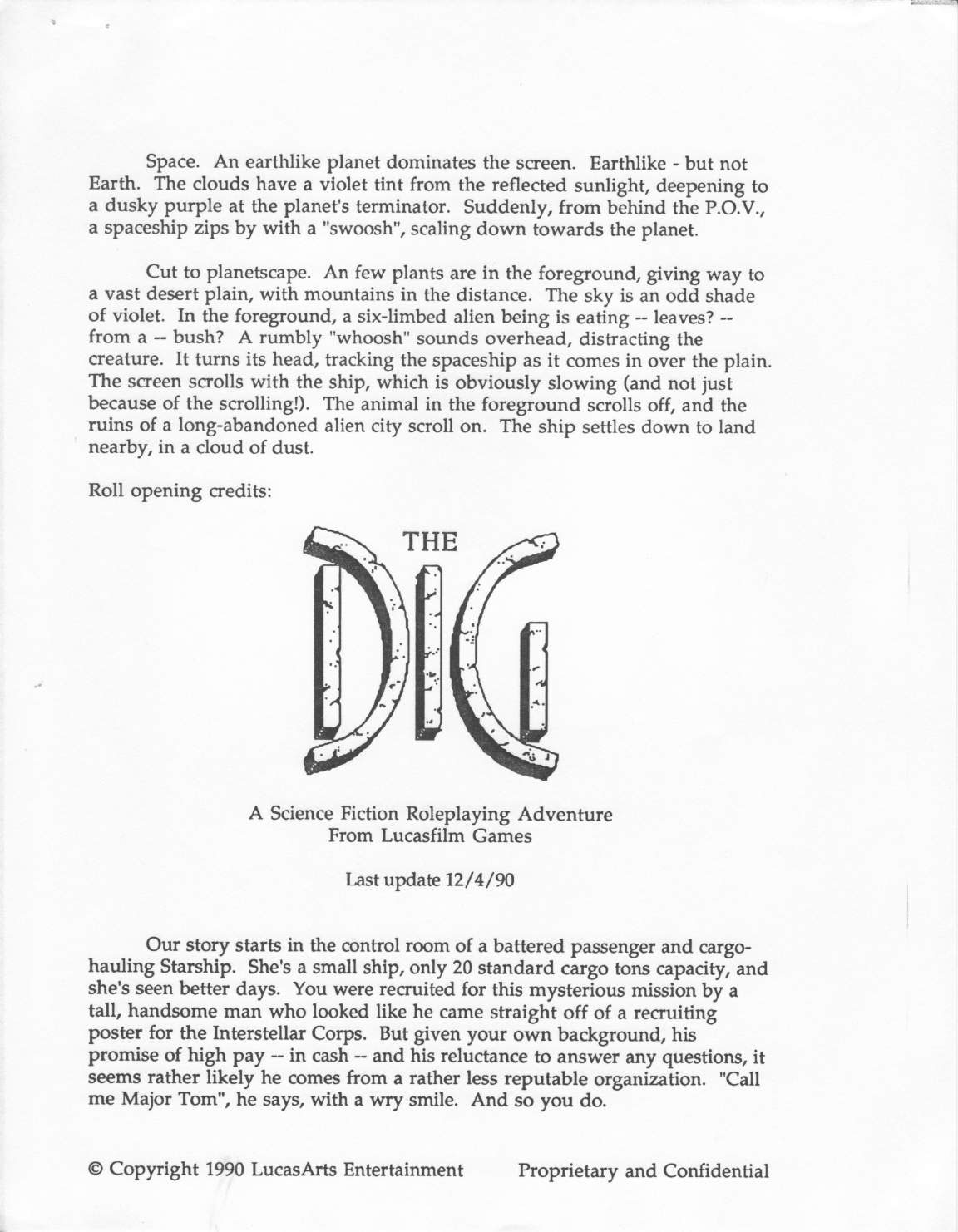 The Dig (game doc)