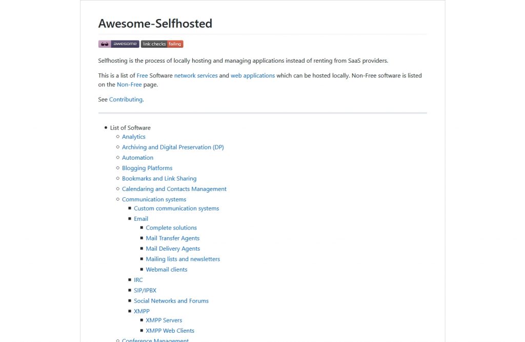 Awesome-Selfhosted